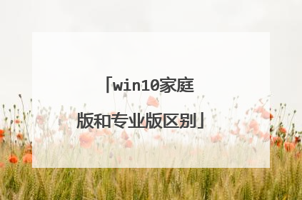 win10家庭版和专业版区别