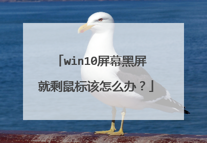 win10屏幕黑屏就剩鼠标该怎么办？