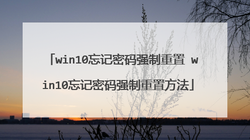 win10忘记密码强制重置 win10忘记密码强制重置方法