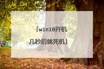 win10开机几秒后就死机
