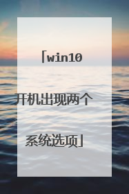 win10开机出现两个系统选项