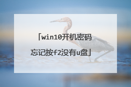 win10开机密码忘记按f2没有u盘