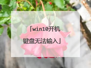 win10开机键盘无法输入