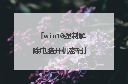 win10强制解除电脑开机密码