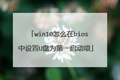 win10怎么在bios中设置U盘为第一启动项
