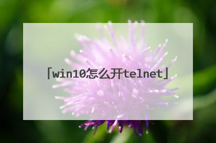 win10怎么开telnet