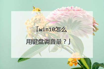 win10怎么用键盘调音量?
