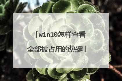 win10怎样查看全部被占用的热键