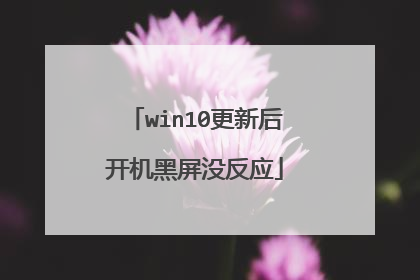 win10更新后开机黑屏没反应