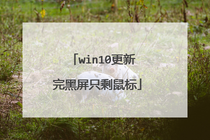 win10更新完黑屏只剩鼠标