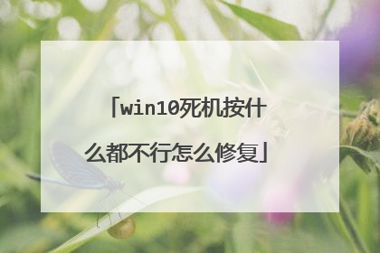 win10死机按什么都不行怎么修复