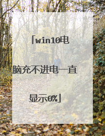 win10电脑充不进电一直显示0%