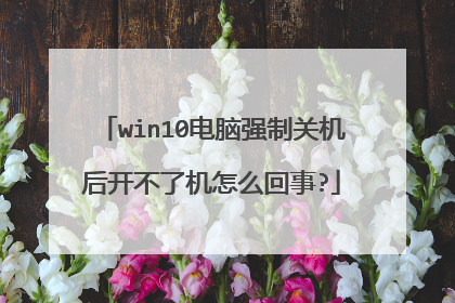 win10电脑强制关机后开不了机怎么回事?
