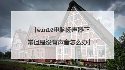 win10电脑扬声器正常但是没有声音怎么办