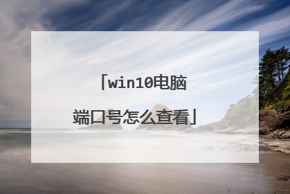 win10电脑端口号怎么查看