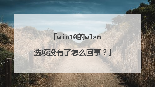 win10的wlan选项没有了怎么回事？