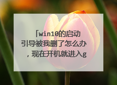 win10的启动引导被我删了怎么办,现在开机就进入grub命令行