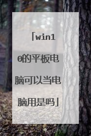 win10的平板电脑可以当电脑用是吗