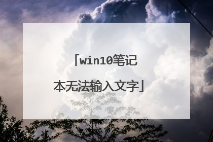 win10笔记本无法输入文字