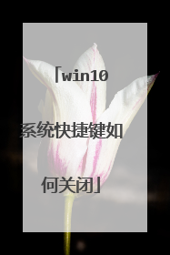 win10系统快捷键如何关闭