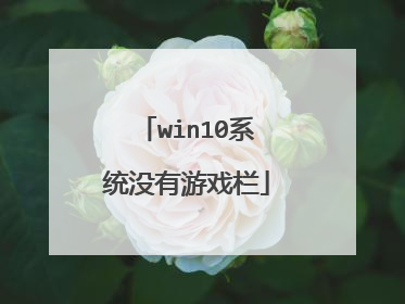 win10系统没有游戏栏