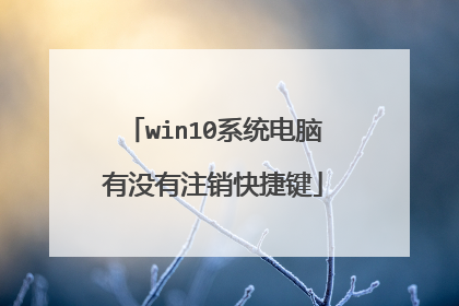 win10系统电脑有没有注销快捷键
