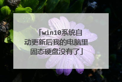 win10系统自动更新后我的电脑里固态硬盘没有了