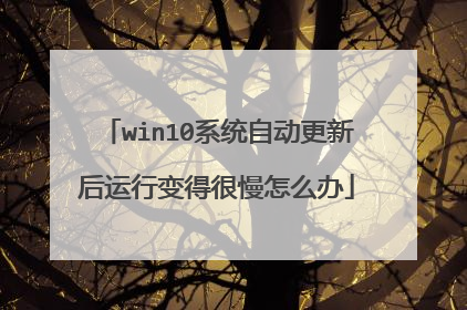 win10系统自动更新后运行变得很慢怎么办
