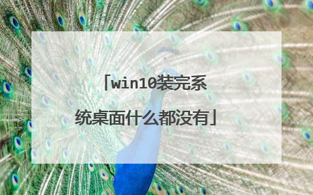 win10装完系统桌面什么都没有