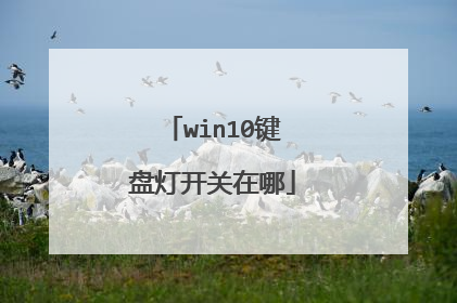 win10键盘灯开关在哪