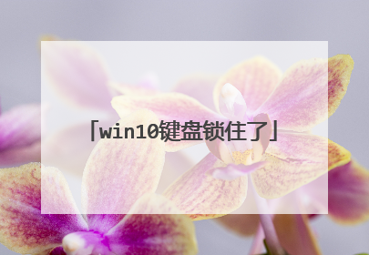 win10键盘锁住了