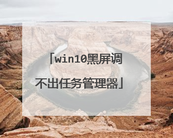 win10黑屏调不出任务管理器