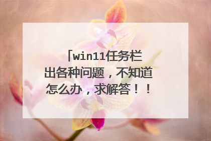 win11任务栏出各种问题，不知道怎么办，求解答！！！问题在下方。
