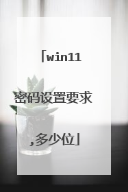 win11密码设置要求,多少位