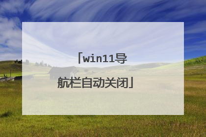 win11导航栏自动关闭
