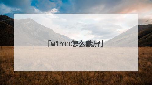 win11怎么截屏