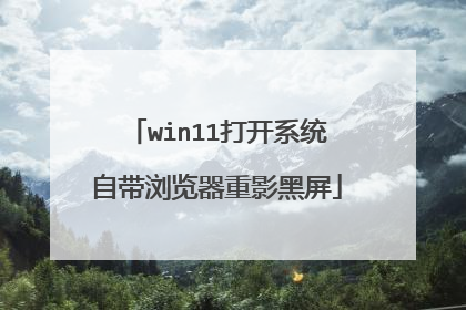 win11打开系统自带浏览器重影黑屏