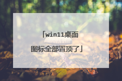 win11桌面图标全部置顶了