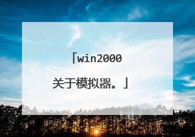 win2000关于模拟器。