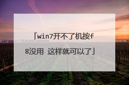 win7开不了机按f8没用 这样就可以了