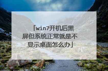 win7开机后黑屏但系统正常就是不显示桌面怎么办