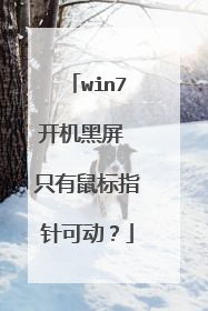 win7开机黑屏 只有鼠标指针可动？