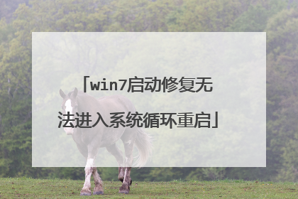 win7启动修复无法进入系统循环重启