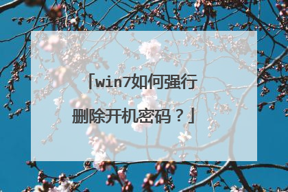 win7如何强行删除开机密码?