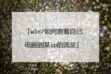 win7如何查看自己电脑到某ip的流量