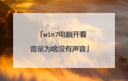 win7电脑开着音量为啥没有声音