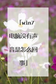 win7电脑没有声音是怎么回事