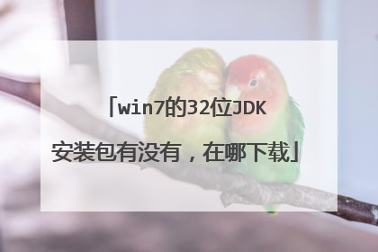 win7的32位JDK安装包有没有,在哪下载