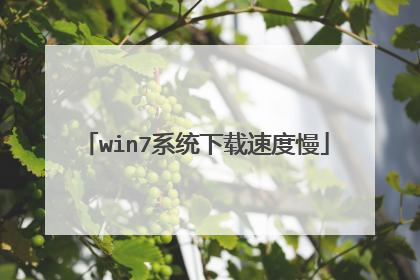 win7系统下载速度慢