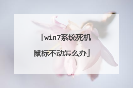 win7系统死机鼠标不动怎么办
